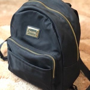Small Black Satin Backpack